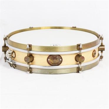 A&F Drum Co Wood Rude Boy Maple Snare Drum 13 x 3 with Raw Brass Hoops