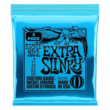 Extra Slinky Nickel Wound Electric Guitar Strings 3 Pack #3225