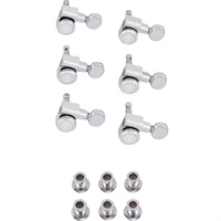 FENDER(R) STAGGERED LOCKING TUNERS WITH VINTAGE-STYLE BUTTONS POLISHED CHROME (6)(#0990818500)