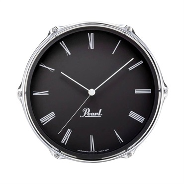 Pearl Drum Style Clock ブラック [ドラムをモチーフとした掛け時計！/POG-CLOCK #B]【限定品】