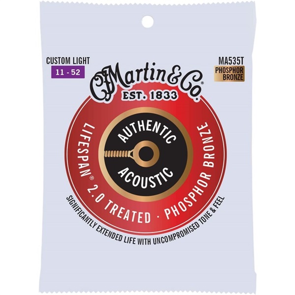 MARTIN Authentic Acoustic LIFESPAN 2.0 92/8 Phosphor Bronze MA535T [Custom Light/11-52]