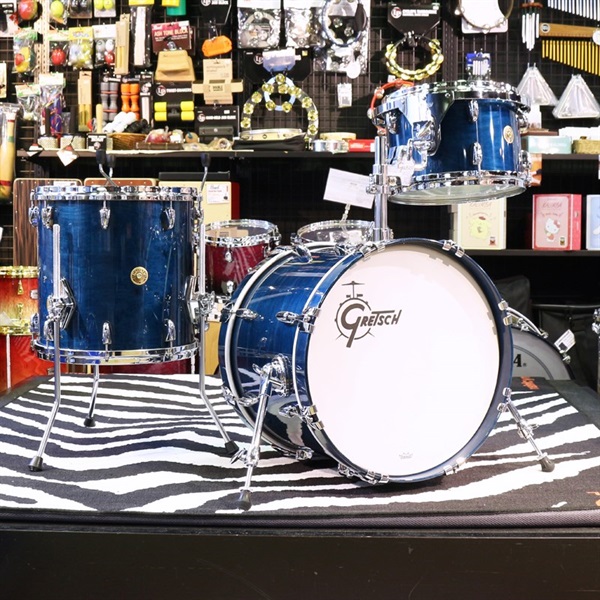 GRETSCH USA Custom 3pc Drum Kit - Azure Gloss [BD18、TT12