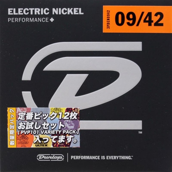 Dunlop (Jim Dunlop) 【GW激得セール】 【数量限定3セットパック】 Nickel Electric Guitar Strings [3PDEN0942+PVP101]