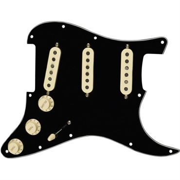 Fender USA Pre-Wired Strat Pickguard， Tex-Mex SSS (Black) [#0992343506]