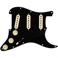 【夏のボーナスセール】 Pre-Wired Strat Pickguard， Custom Shop Fat 50's SSS (Black) [#0992340506]