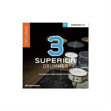 TOONTRACK　SUPERIOR DRUMMER 3 TOONTRACK SUPERIOR DRUMMER 3 CROSSGRADE(オンライン納品)(2時間以内