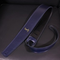 Handmade Leather Straps Leather & Leather Series 2.5inch Standard Tail 【 Navy / Black 】