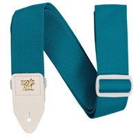 TEAL & WHITE POLYPRO GUITAR STRAP [#P05349]