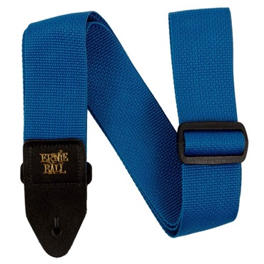 PEARL BLUE & BLACK POLYPRO GUITAR STRAP [#P05352]