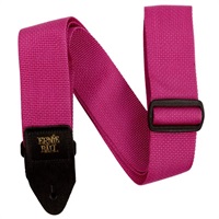 RASPBERRY & BLACK POLYPRO GUITAR STRAP [#P05355]