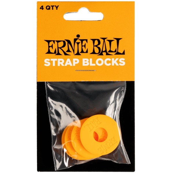ERNIE BALL 【GW激得セール】 #5621 STRAP BLOCKS 4PK - ORANGE (4枚入り)