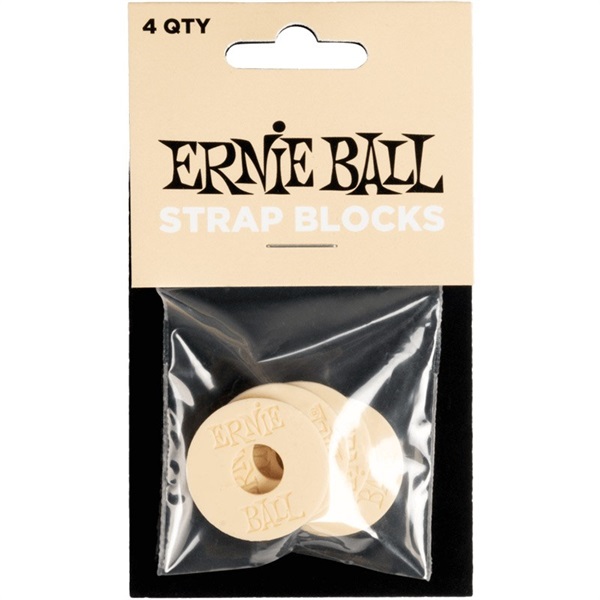 ERNIE BALL #5624 STRAP BLOCKS 4PK - CREAM (4枚入り)