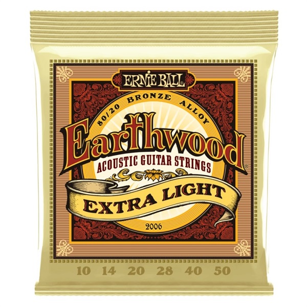 ERNIE BALL Earthwood 80/20 Bronze 2006 EXTRA LIGHT （10-50）