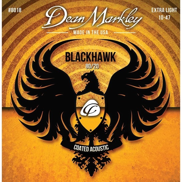 Dean Markley Black Hawk Coated Acoustic 80/20 Bronze X-LIGHT 10-47 [#8018] 【特価】