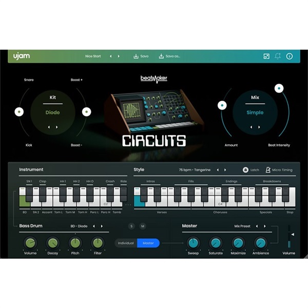 UJAM Beatmaker CIRCUITS (ユージャム)(ビートメーカー)(オンライン納品)(2時間以内に納品)
