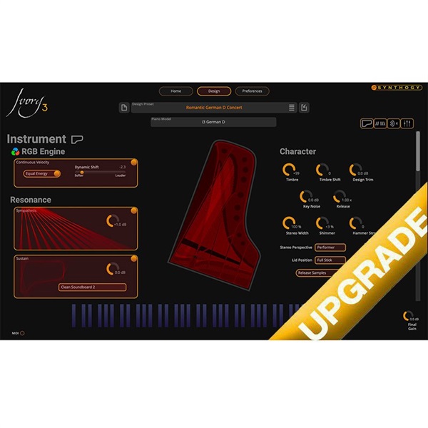 SYNTHOGY Ivory 3 German D Upgrade from Ivory 2 Grand Pianos【アップグレード版】(オンライン納品)(2時間以内に納品)
