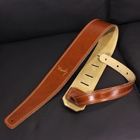 Handmade Leather Straps Leather & Suede Series 2.5inch Standard Tail 【 Light Brown / Cream 】