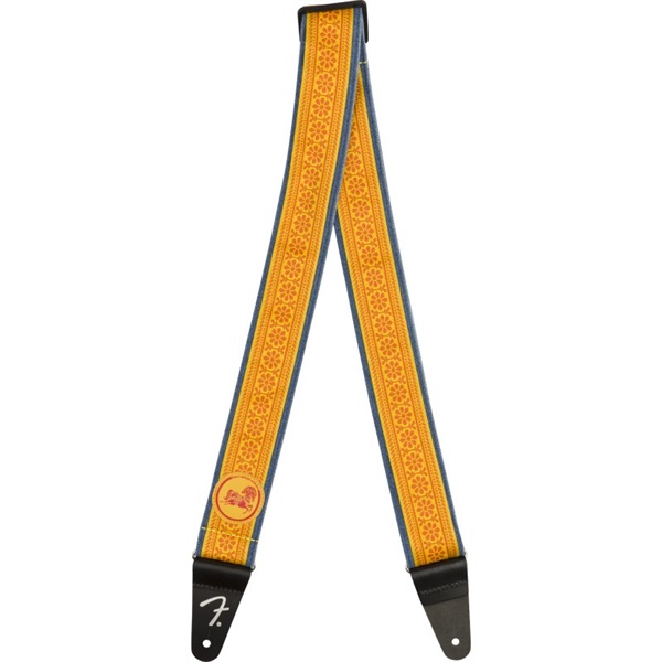Fender USA George Harrison Dark Horse Floral Strap (Orange) [#0990639106]