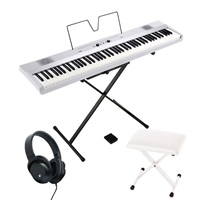 Liano PEARL WHITE (L1SP PWHITE)汎用ヘッドフォン＋X型イスセット(代引不可)(沖縄・離島送料別途見積)
