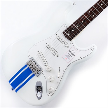 2023 Collection Traditional 60s Stratocaster (Olympic White with Blue Competition Stripe/Rosewood)