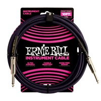 #6393 BRAIDED INSTRUMENT CABLE STRAIGHT/STRAIGHT 10FT (PURPLE/BLACK)