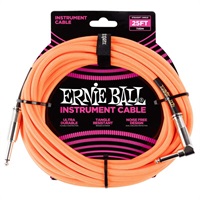 #6067 BRAIDED INSTRUMENT CABLE STRAIGHT/ANGLE 25FT (NEON ORANGE)【在庫処分特価】