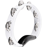 HEADLINER SERIES Hand Held ABS TAMBOURIN - White / Single Row Jingle [HTWH]