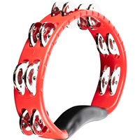 HEADLINER SERIES Hand Held ABS TAMBOURIN - Red / Double Row Jingle [HTMT1R]