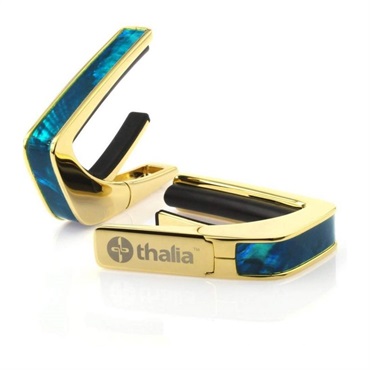24K Gold with with Teal Angel Wing Inlay