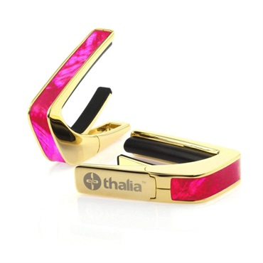 24K Gold with with Pink Angel Wing Inlay