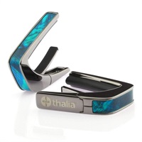 Black Chrome with Teal Angel Wing Inlay