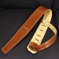 Handmade Leather Straps Leather & Leather Series 2.5inch Standard Tail 【 Light Brown / Cream 】