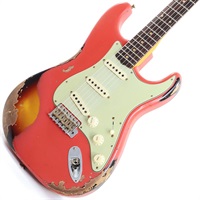 2023 Collection Time Machine 1960 Stratocaster Heavy Relic Aged Fiesta Red over 3-Tone Sunburst【SN.CZ572347】【IKEBE Order Model】