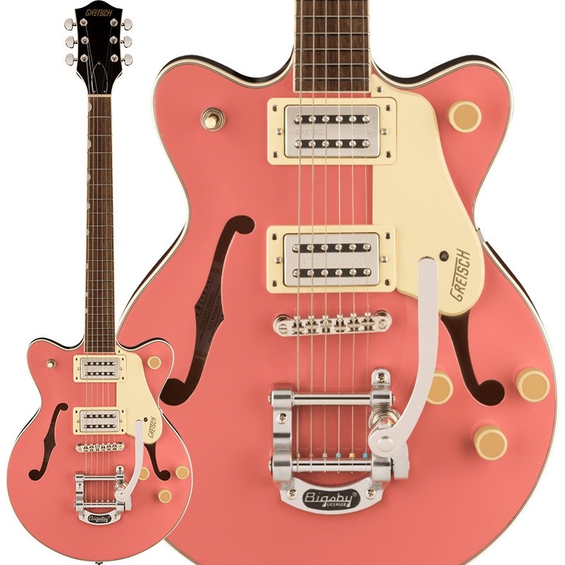 GRETSCH G2655T Streamliner Center Block Jr. Double-Cut with Bigsby (Coral/Laurel)