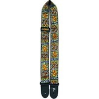 MULTICOLORED FLOWER PATTERN JACQUARD GUITAR STRAP [TWS-7276]