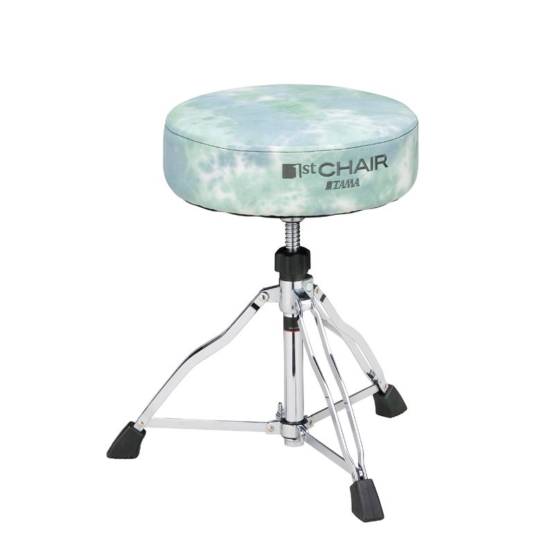 TAMA 1st CHAIR ROUND RIDER Limited Tie-Dye Fabric Top Seats [HT430TDMG] クールミントグレー【限定品】