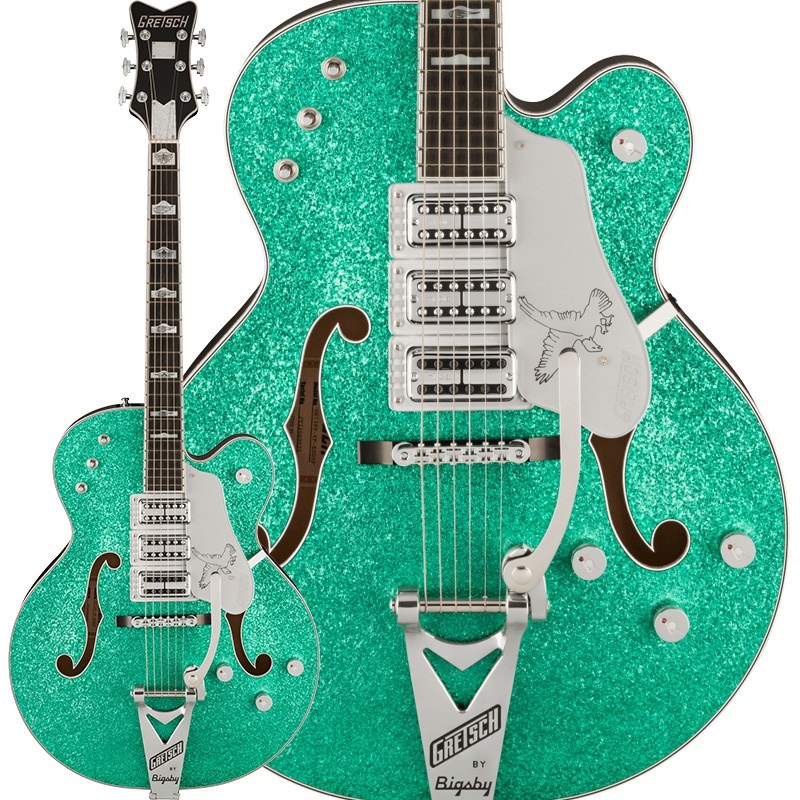 G6136T Kenny Falcon II with String-Thru Bigsby (Early Summer Green Sparkle/Ebony)の商品画像