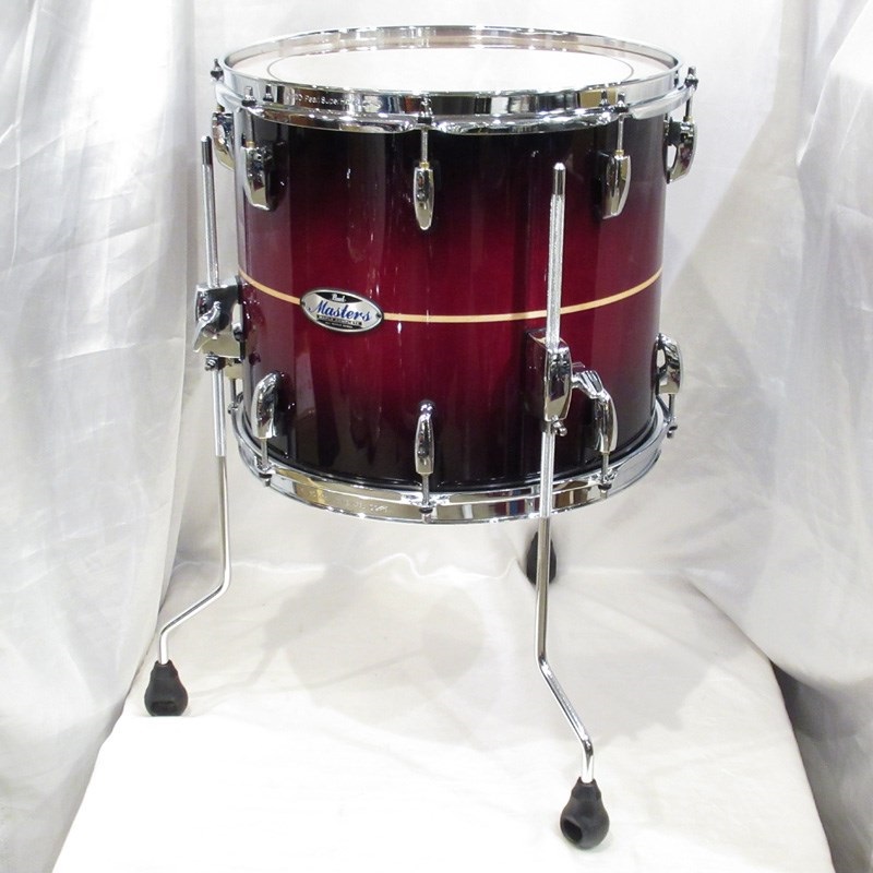 Pearl Masters Maple Complete 14×12 Floor Tom Red Burst Stripe
