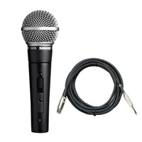 SM58SE【マイクケーブルセット(XLRメス-TSフォン)5.0ｍ】(定番・スイッチ付きダイナミックマイク)(国内正規品2年保証)(シュア)