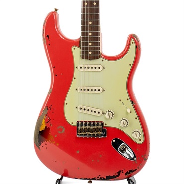 Artist Collection Michael Landau Signature 1963 Stratocaster Relic Fiesta Red over 3 Color Sunburst 【R130003】