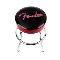 Fender Red Sparkle Logo Barstool， Black and Red Sparkle 24 [9192022004]