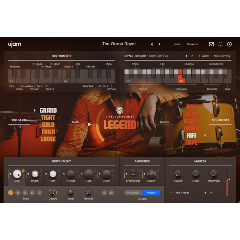 UJAM 【UJAM Summer Sale 2025！】Virtual Drummer LEGEND (ユージャム)(ヴァーチャルドラマー)(オンライン納品)(2時間以内に納品)