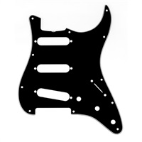 11-HOLE 60S VINTAGE-STYLE STRATOCASTER(R) S/S/S PICKGUARDS (Black) (#0991345000)