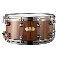 【11月12日発売】Masterworks Snare Drum ～feat. Gumwood Shell w/Artisan Finish～[MWA1465S] -Black Mist over Zebra Wood