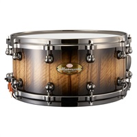 Masterworks Snare Drum ～feat. Gumwood Shell w/Artisan Finish～[MWA1465S] -Black Burst over Black Limba