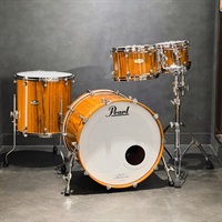 【5/20までの特別価格！】Masterworks 4pc Drum Kit [BD22，FT16，TT12，TT10][Zebrawood and finished with transparent Tiger Yellow Gloss]