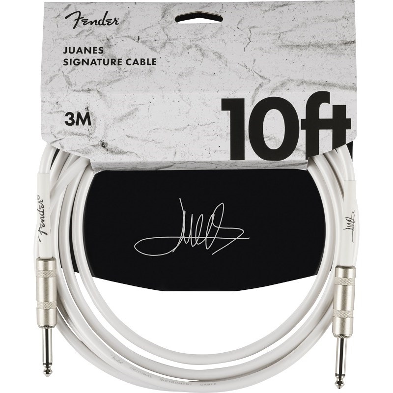 Fender USA JUANES 10' INSTRUMENT CABLE(LUNA WHITE)(#0990810223)