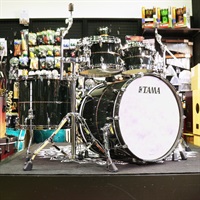 STAR Bubinga 4pc Drum Kit [22BD，16FT，12&10TT] -Dark Green Cordia- コンビネーションスタンド付属 【店頭展示特価品】