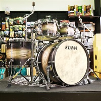 STAR Walnut 4pc Drum Kit [22BD，16FT，12&10TT] -Satin Black Japanese Sen Burst- コンビネーションスタンド付属 【店頭展示特価品】