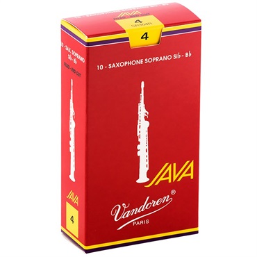 VANDOREN 《硬さ：4》ソプラノサックス用リード バンドレン JAVA(ジャバ) ファイルド レッドカット 【宅配便発送】【正規輸入品】